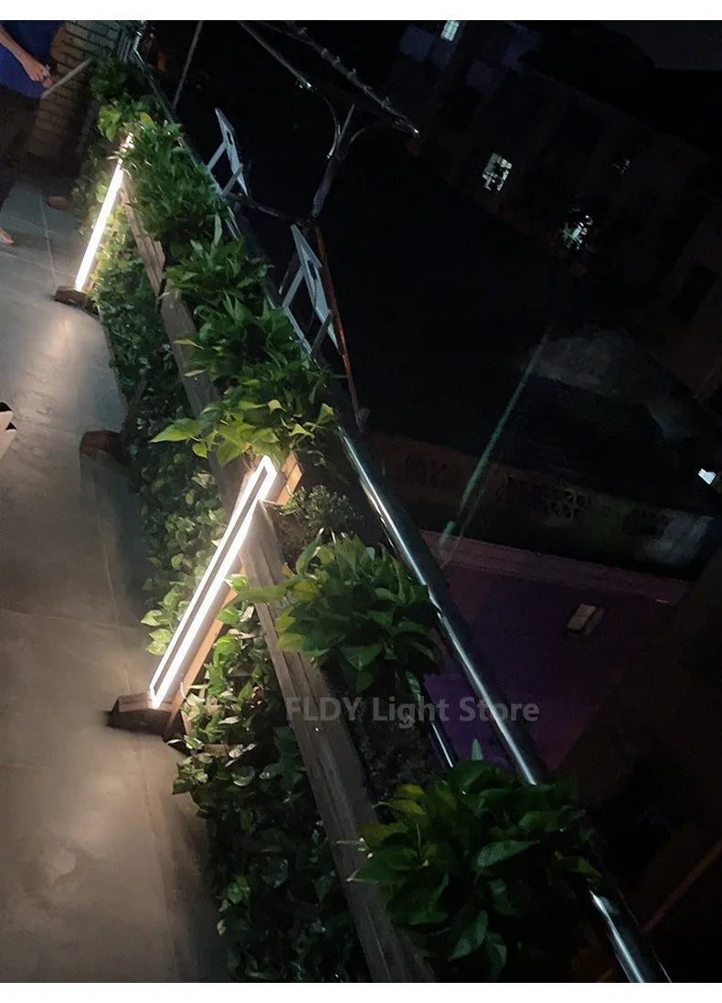 Modern Waterproof outdoor Long Strip LED wall lamps IP65 Iron Wall Light Garden porch Sconce Lights 110V 220V wall washer