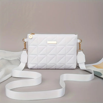 Fashionable Women's Crossbody Bag, Adjustable Shoulder Strap, Triangular Small Square Bag, Versatile Casual Chain Shoulder Bags