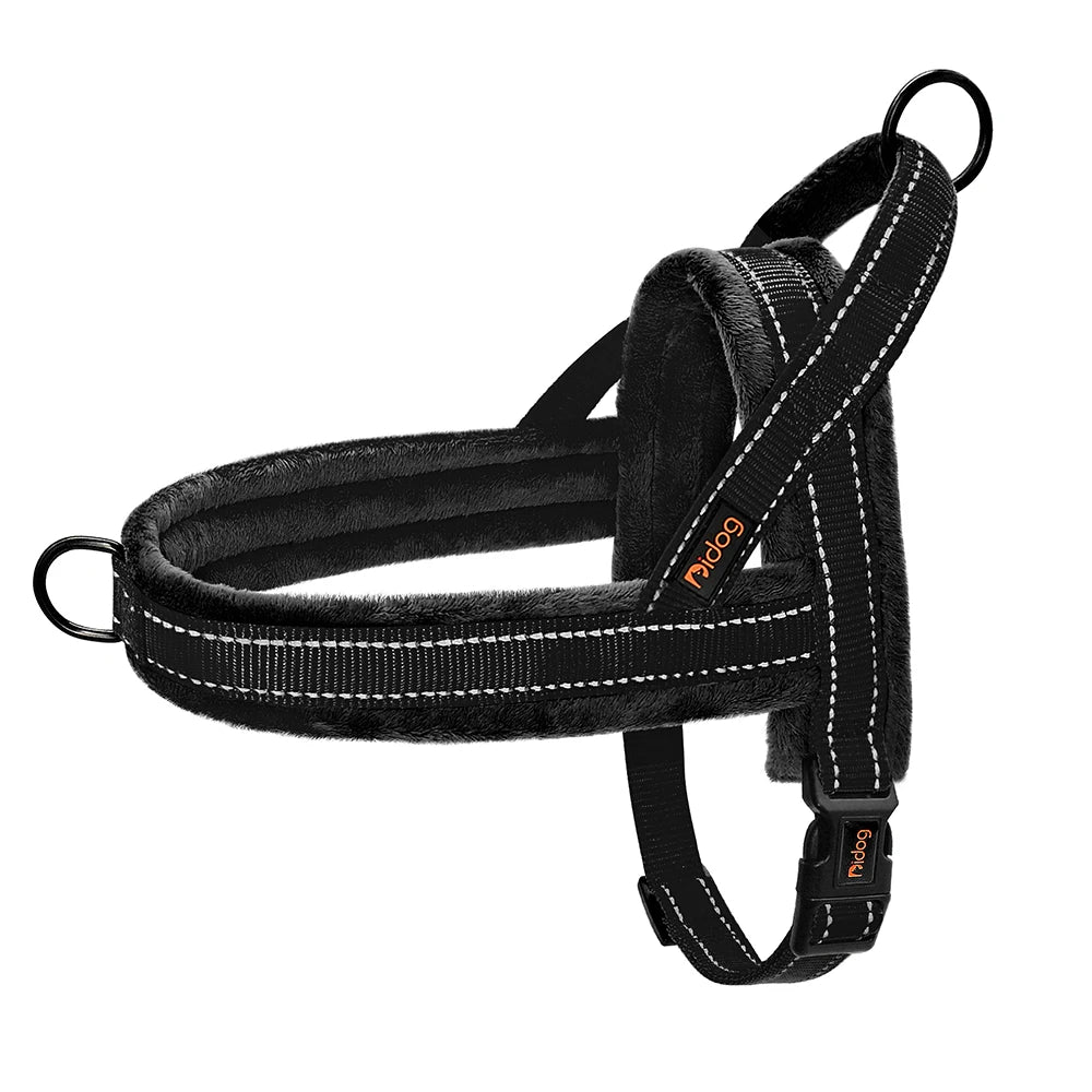 Winter Warm Soft Padded Dog Harness No Pull Dog Harness Vest Reflective Adjustable Pet Training Vest For Small Medium Large Dogs