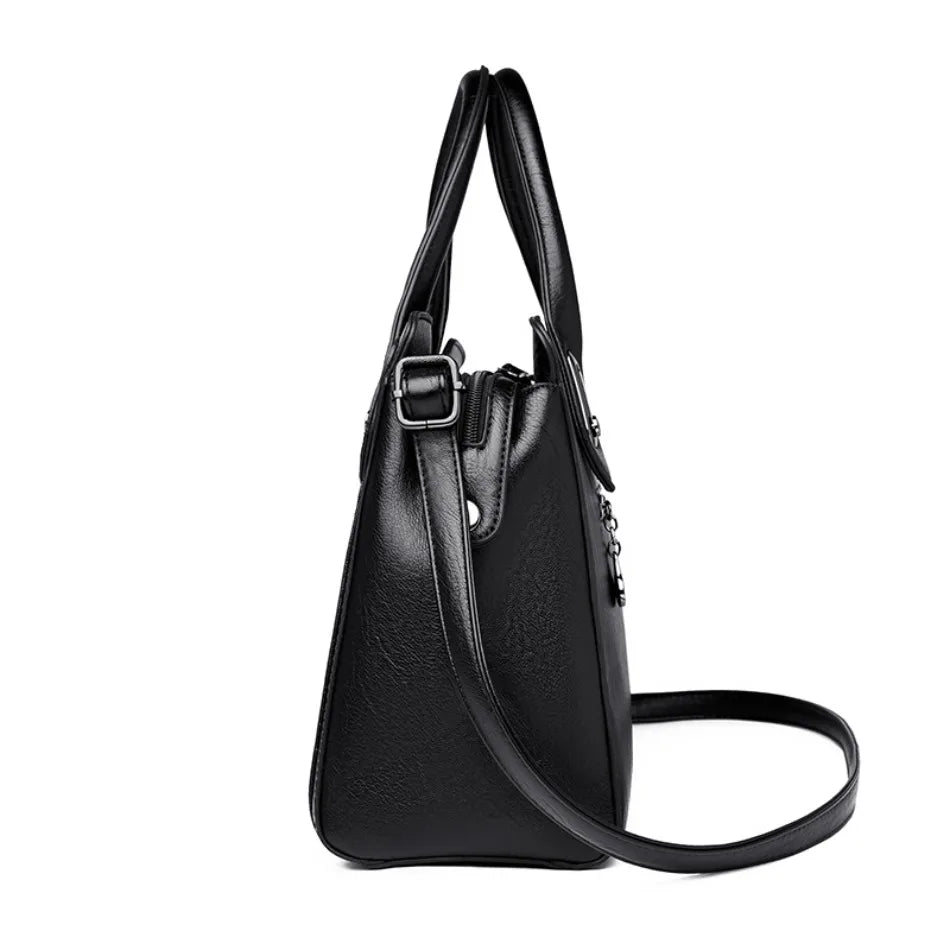 3 Layers Large Capacity Designer Women Top-Handle Bags Shoulder Crossbody Bags for Women Luxury Patent Leather Casual Tote Bag