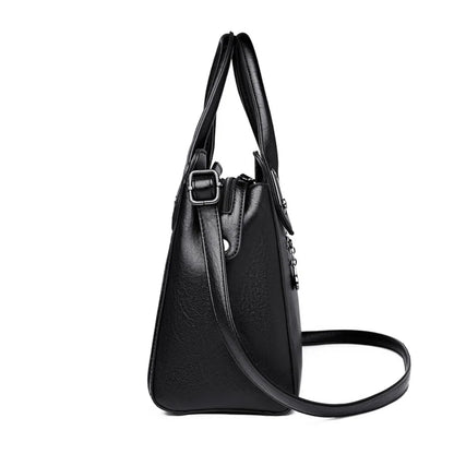 3 Layers Large Capacity Designer Women Top-Handle Bags Shoulder Crossbody Bags for Women Luxury Patent Leather Casual Tote Bag