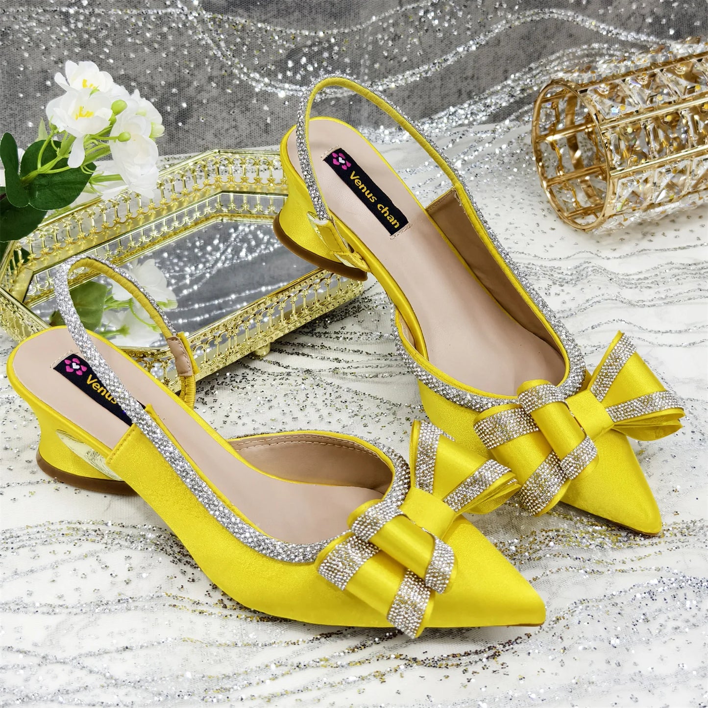 Venus Chan 2025 New Olive Green Pointed Toe INS Party Wedding Italy Design Women's High Heels Shoes and Bag to Match Italian