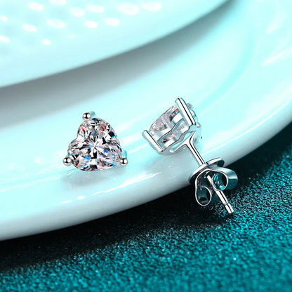 Luxury 0.5-3 Carats Marquise Heart Pear Moissanite Women Diamond Earring Stud 925 Sterling Silver Earrings for Women Jewelry New