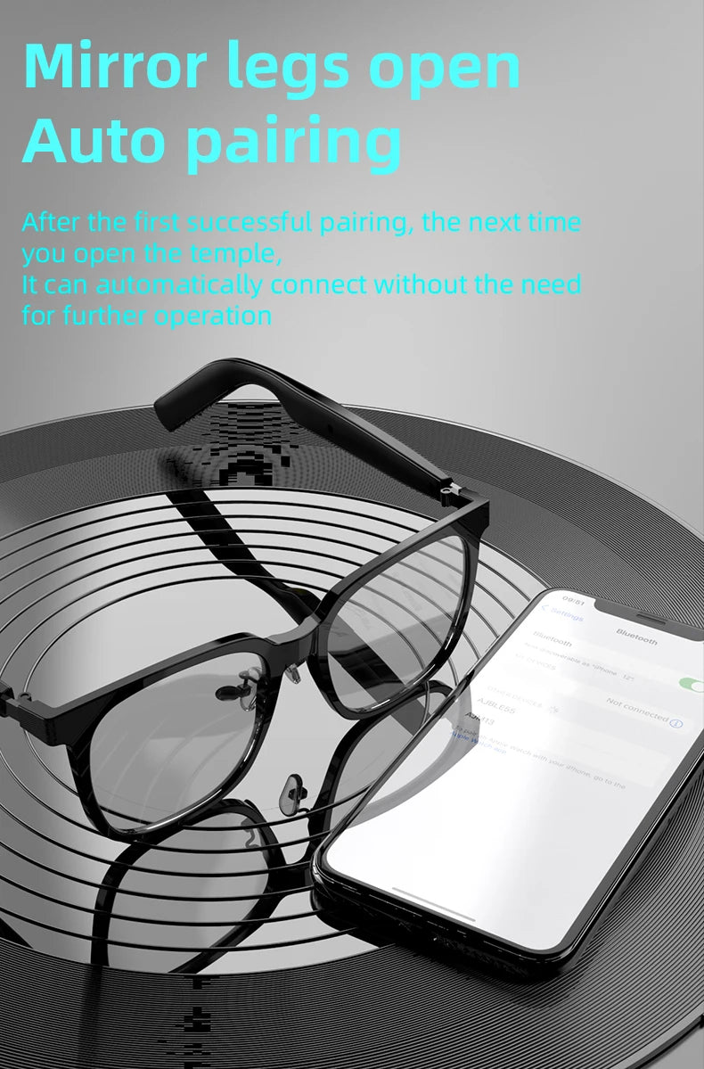 2-in-1 Smart Glasses With Magnetic Lenses Versatile, Clear Vision Enhanced Comfort TWS SG18pro