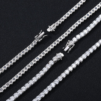 Factory Price S925 Sterling Silver D VVS1 Moissanite Tennis Necklace 3/4/5/6mm GRA for Women Man Jewellery Zircon