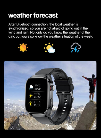 2025New Micro Physical Examination Smart Watch For Men Uric Acid Body Fat Five Organ Health Watches Bluetooth Call SmartBracelet