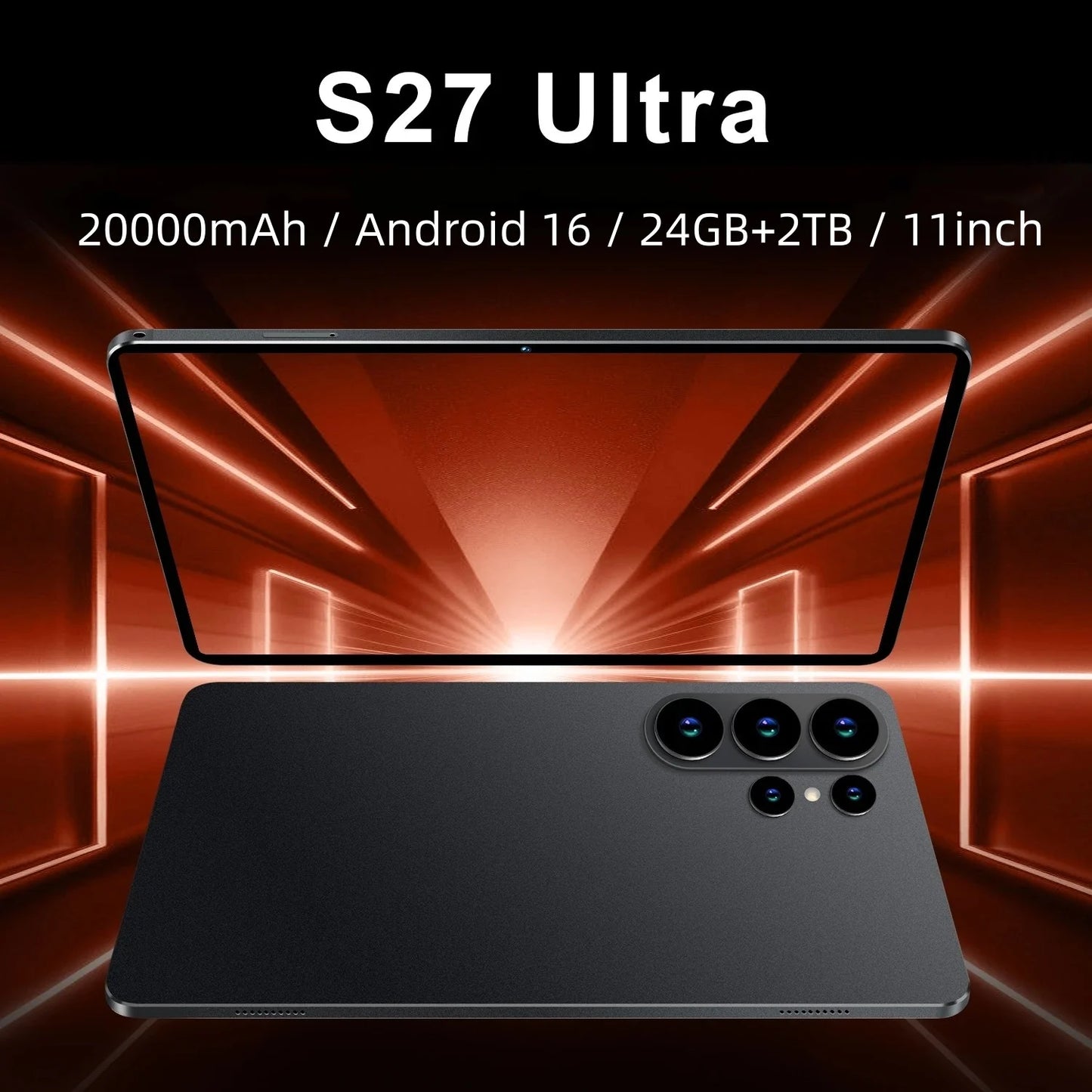 2026 S27 Ultra 12 inch Android 15 5G tablet 24GB+2TB 20000mAh original global version Snapdragon 8gen3 dual card WIFI 4K HD Tab