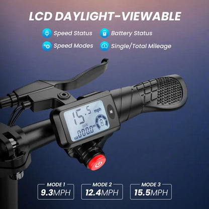 GYROSHOES Adult Electric Scooter with Seat – 450W Motor, 15-Mile Range, 16 MPH, 12" Tires, Rear Basket, UL2272 Certified, Adjustable Seat for Commuting & Errands