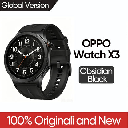 [New Arrival] Global Version Smartwatch OPPO Watch X3 Snapdragon W5 Up to 16 Days of Battery Life AMOLED Display NFC IP68