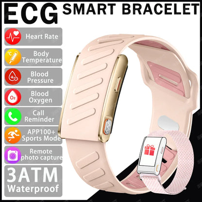 2026 new ECG fashionable screenless smart bracelet,health monitoring，multiple exercise modes, step counting, Valentine'sDay gift