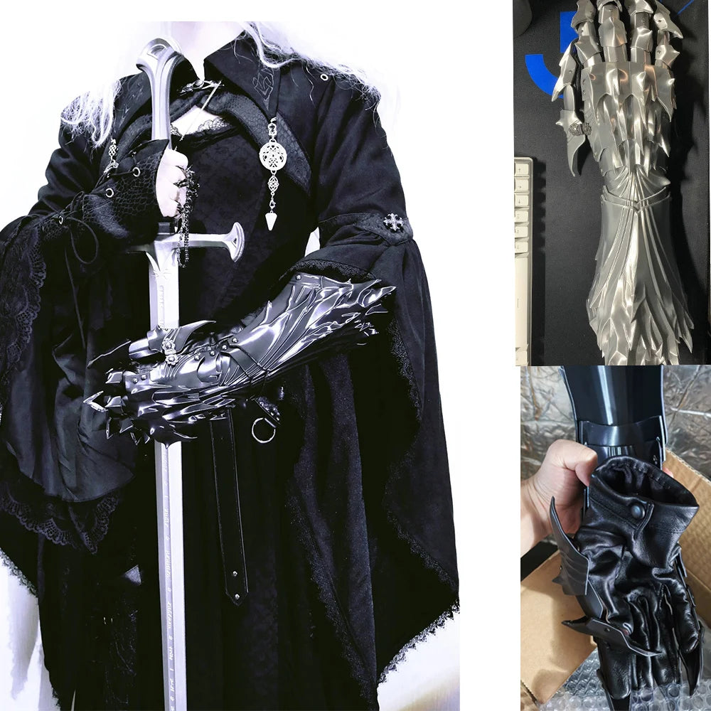 Gloves3D printed Silk PLA Material,A Pair Of Cosplay Prop Gloves Can Be Customized Dragon-Shaped Gloves Props Boys Gifte