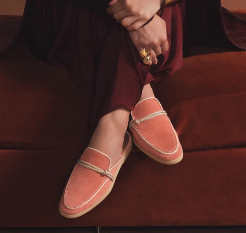 Loafers for Women Designer Luxury Middle East Tassel Suede Leather 2025 Slip On Slippers Flat Work Walking High Quality Shoes