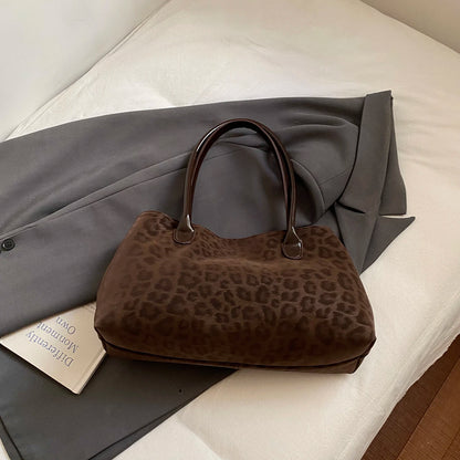 Fashionable Leopard PU Leather Shoulder Bags for Women 2026 Luxury Designer Brand Trend Tote Bag Females Short Handle Handbags