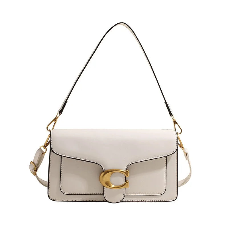 26 New Niche Bag Women's Premium Texture Solid Color Simple and Versatile Small Square & Commuter Multi-Compartment Shoulder Bag