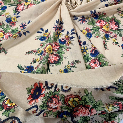 120*120cm Breathable Thin Russian Square Scarf Women Luxury Floral Print Bandana Shawl Foulard Female Beach Scarves Wraps