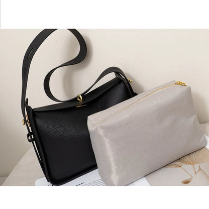 New Genuine Leather Luxury Designer Women Shoulder Crossbody Underarm Bags Cowhide Ladies Large Capacity Tote Bag Fashion Purse