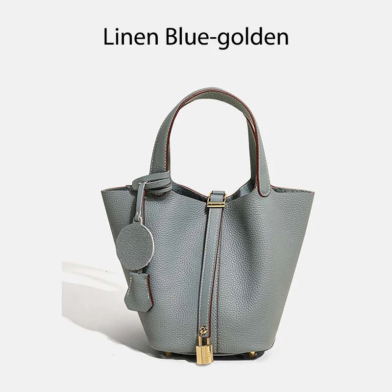 Women Bags Handbags Bucket Bag Real Leathe Fashion Tote Bag Genuine Leather Luxury Desginer Big Size Large Lady Hand Bags