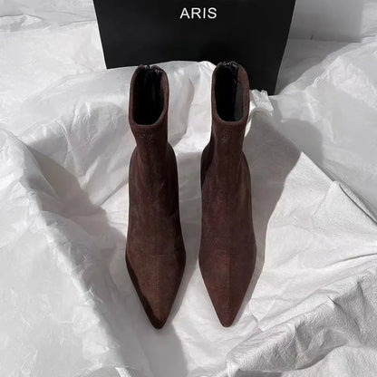 Autumn Women Sexy Pointed Toe Stretch Ankle Boots Short Botas Shoes Fashion Partys Stiletto High Heel Socks Botas Botas De Mujer