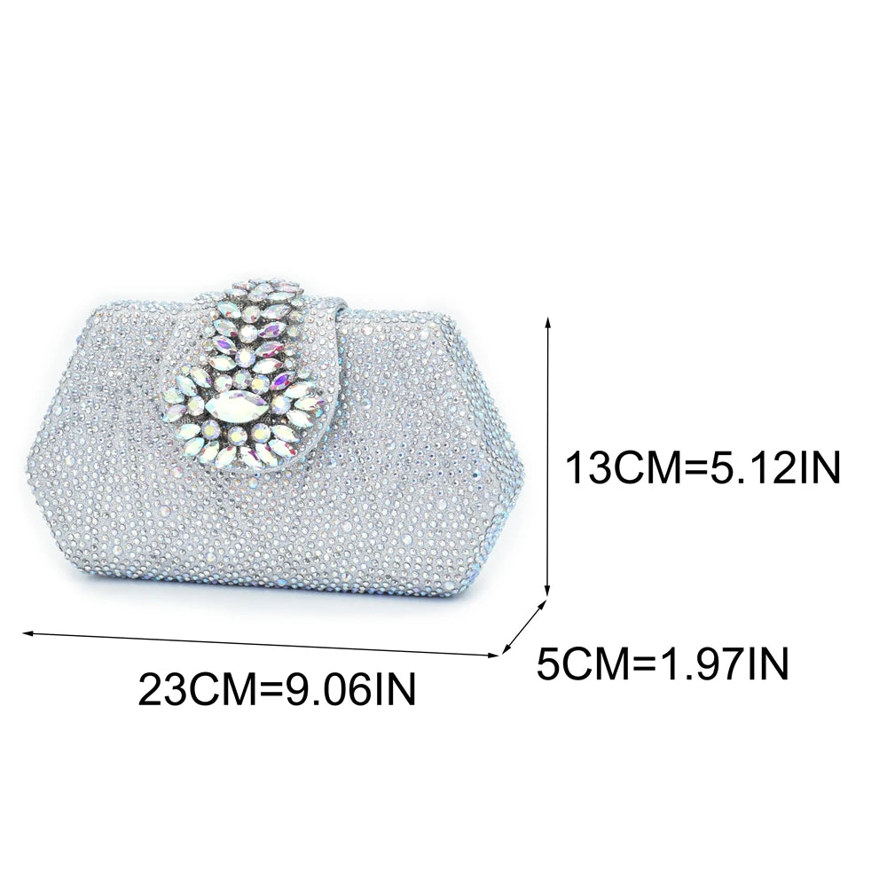 New Fashion Italian Design Rhinestone Pointed-Toe High Heel Shoes & Matching Bag Set Shoe and Bag Set for Nigeria Party Italy