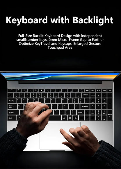 2026 15.6" Ultra Slim Laptop Intel Core I9-10980HK 32GB RAM 2TB SSD 1080P FHD Windows 11 High-Performance Portable Notebook