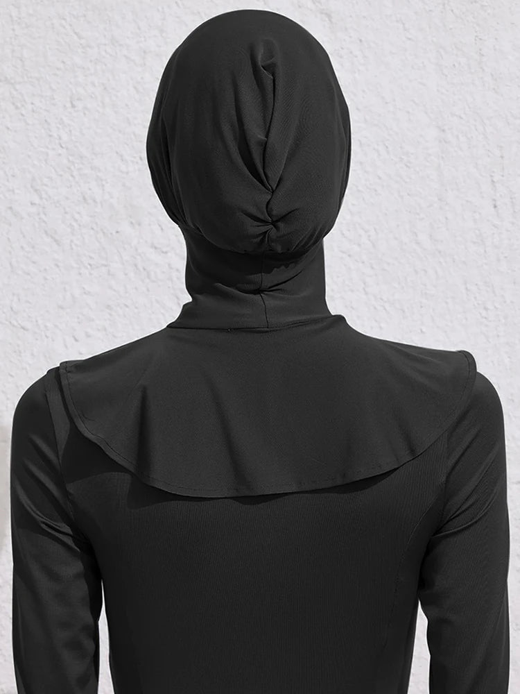 1PCS Summer Sporty Bath Swim Hijab Swimming Instant Turban Women , Extended Neck Design