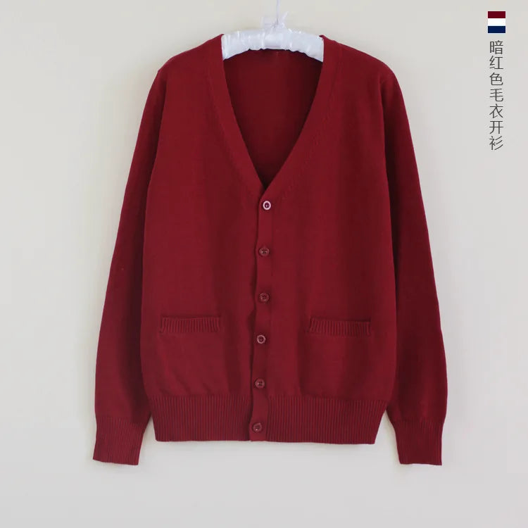 Japanese JK Uniform Cardigan Class Uniform British Student School Uniform Knitted Sweater