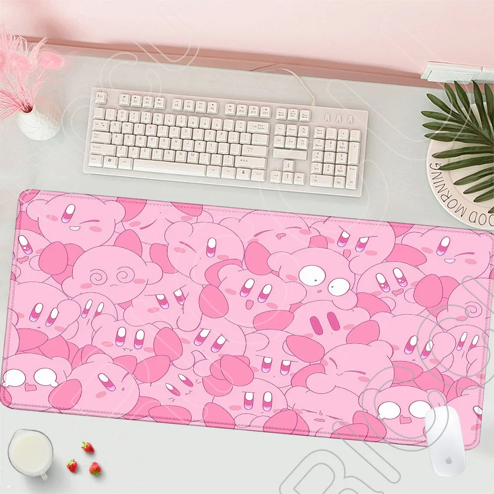 HD Printing Mouse Pad Laptop Extended protective Pad Computer Game Mousepad Cartoon K-Kirby PC Accessories Keyboard XXL Desk mat