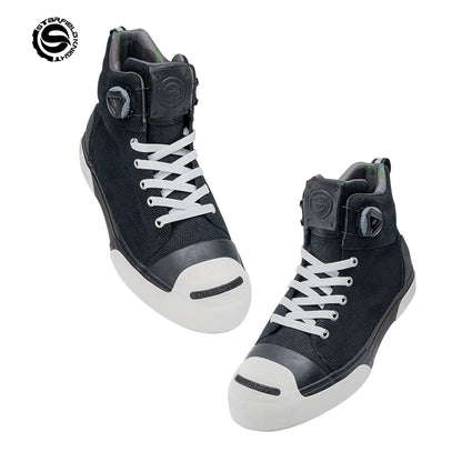 Retro Motorcycle Riding Shoes Hard Protective of Toe Mountain Bike Shoes Casual Shoes Moto Boots Unisex Wearable Motocross Boots