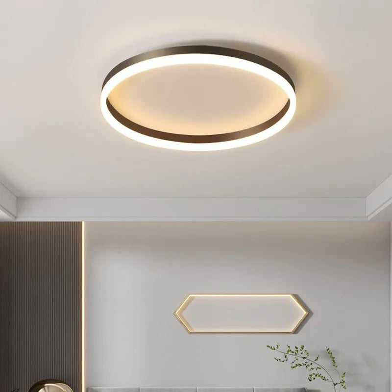 Modern Bedroom led Ceiling Lights Round Remote Control Dimmable led Living Room Ceiling Light White/Black Indoor Ceiling Lights