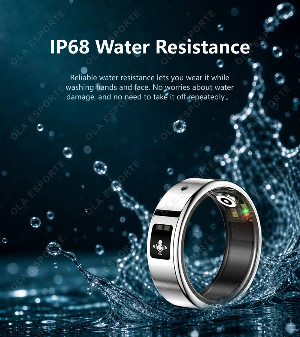 New AI Recording Smart Ring 2026 Heart Rate Health Monitoring Gesture Control AI-Translation Waterproof Multiple Sport Smartring