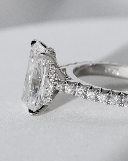 JOVOVASMILE Moissanite Engagement Ring 5 Carat 8*12mm Radiant Cut 18k White Gold Jewelry For Woman Wedding Gift lover