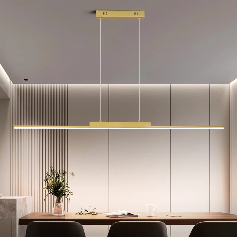 100CM Black/Gold Pendant Lights Dining Room Lights For Kitchen Long Chandelier Living Room Pendant Lamp Home Decoration Lighting