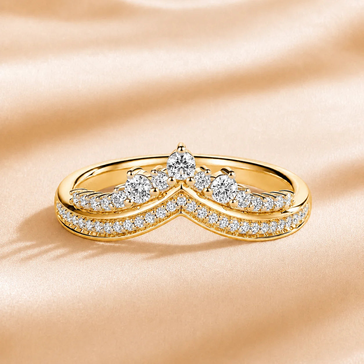 Custom Lab Grown Diamond Ring 9K 14K Gold 0.3cttw D Color VVS Clarity Engagement Promise Wedding Anniversary Ring for Women