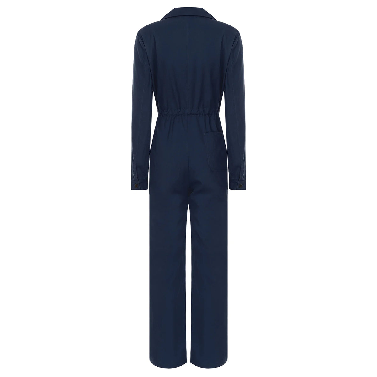 Womens Fashion Work Coverall Rompers Casual Solid Color Turn-Down Collar Long Sleeve Button Jumpsuit Travel Holiday Cargo Pants