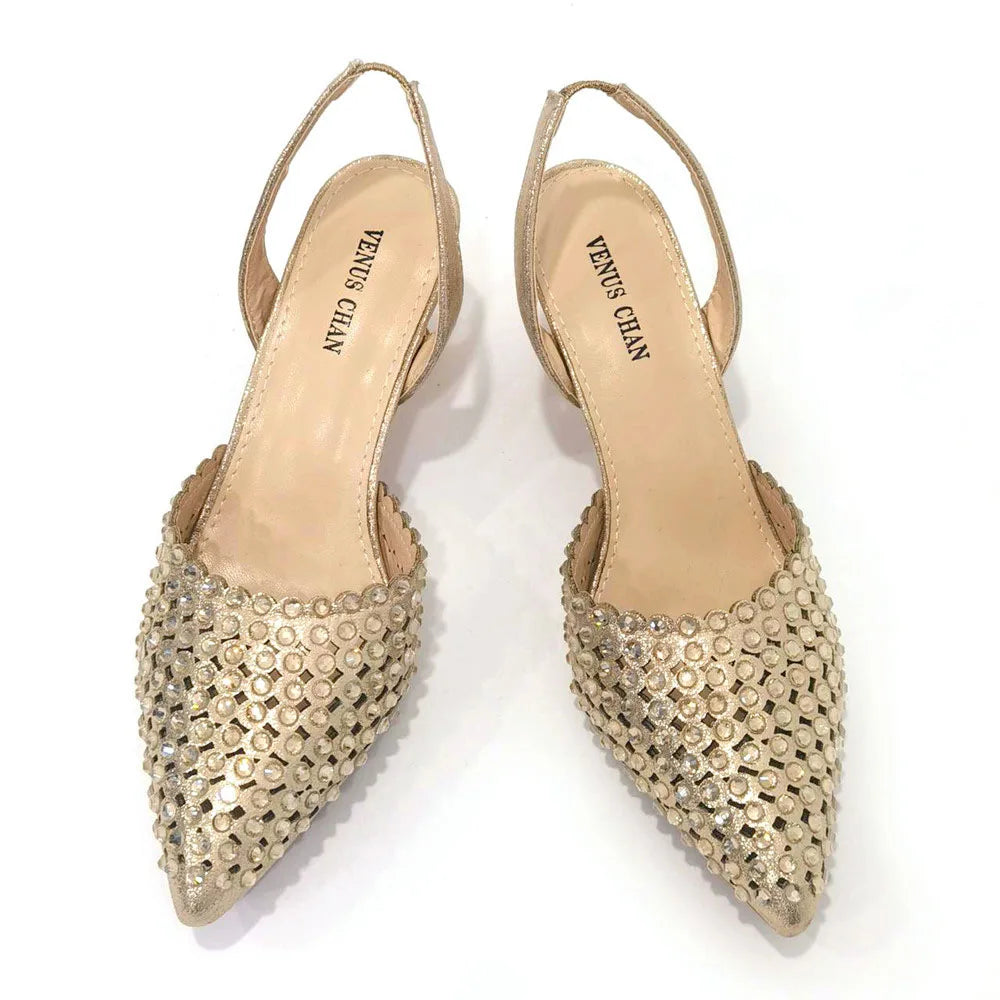 Fashion Summer 2023 Beads Decorated Muffin Bottom Sandals Wear Comfortable And Versatile Elegant Ladies Shoes And Bag Set