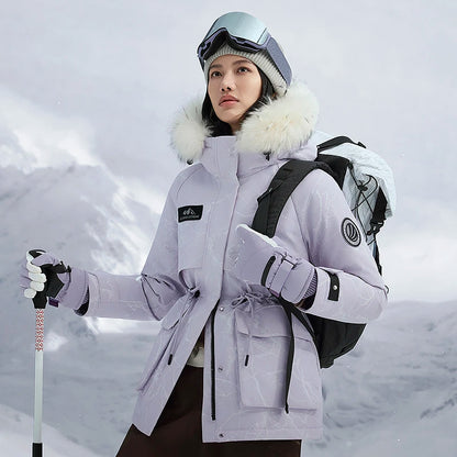 Bosideng Women 6th Generation Extreme Cold Goose Down Parka -20℃ Cold Resistance Winter Puffer Coat with Detachable Raccoon Fur