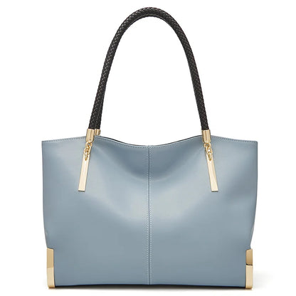FOXER Brand Stylish Women Cowhide Leather Handbag Female Shoulder Bag Design Luxury Lady Large Capacity Zipper Top-Handle Bags