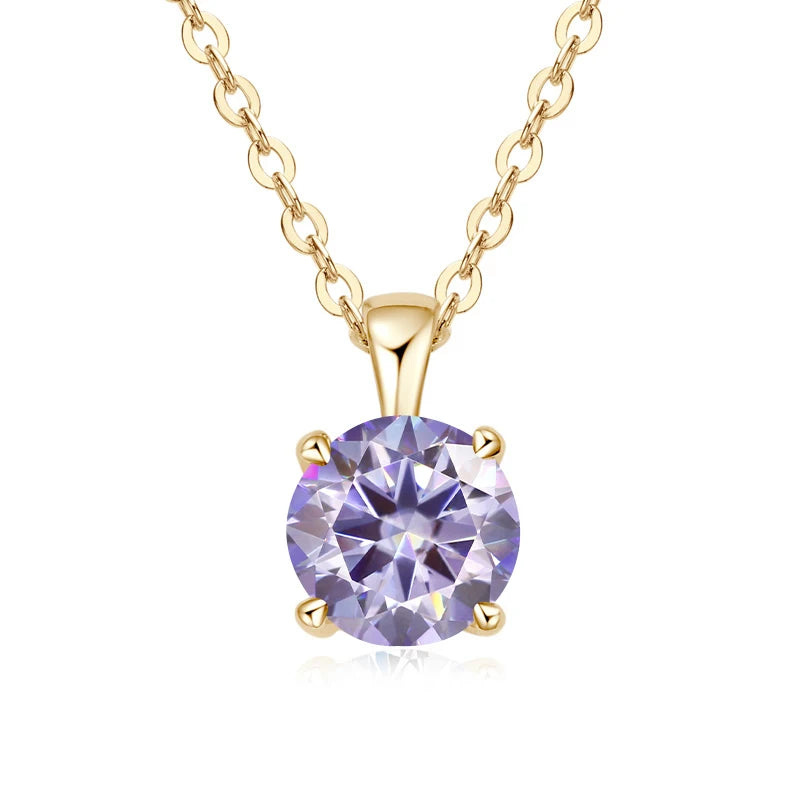 1.0 Carat Moissanite Pendants for Women Classic Wedding Necklace Original S925 Sterling Silver Jewelry