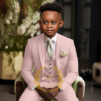 Boys single button suit 2 piece suit for children aged 3 to 16 years old for wedding party banquet formal occasion custom suit