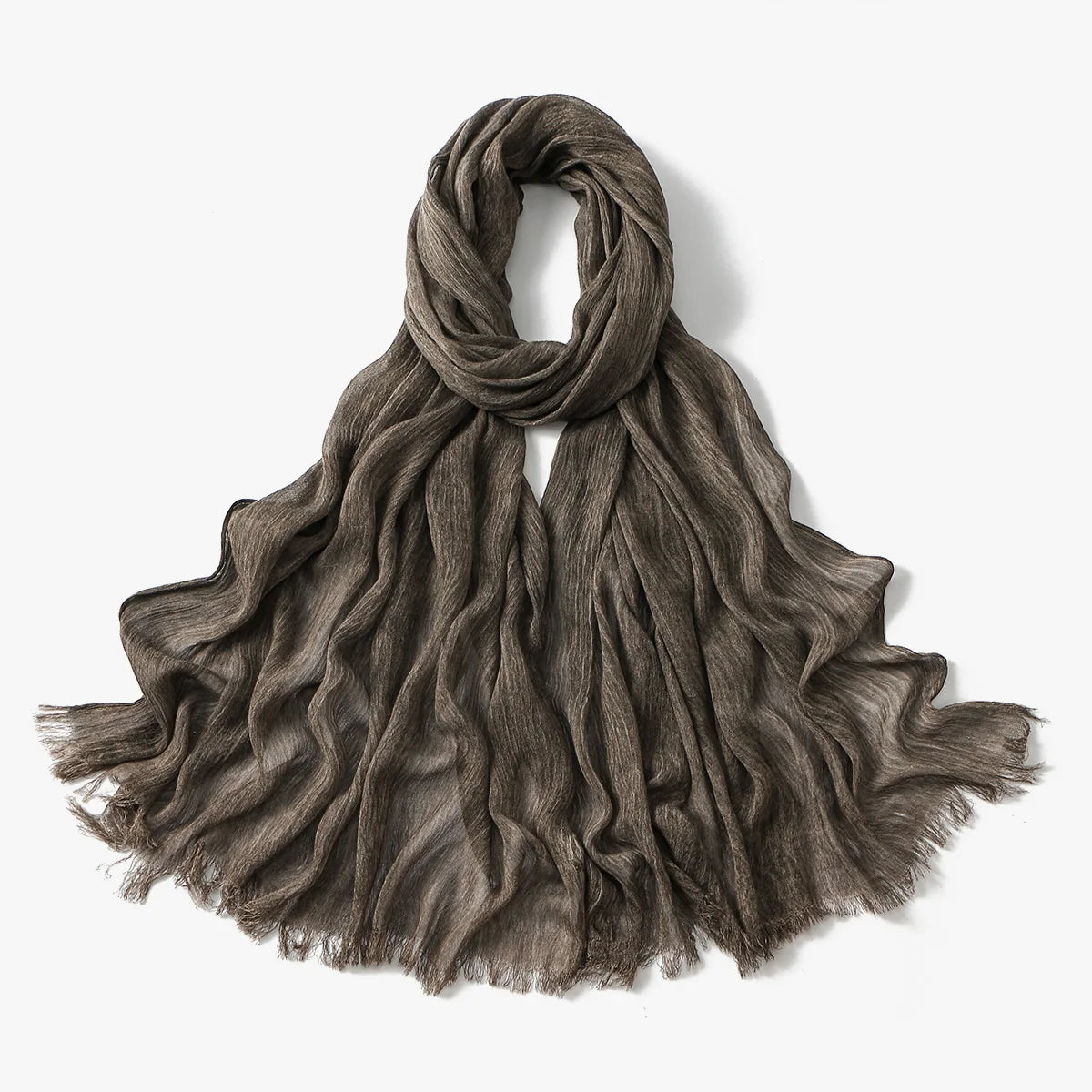 Fashion Crinkle Cotton Royan Hijab Scarf for Muslim Women Islamic Long Soft Shawls Wraps Short Tassel Bufanda Accessories