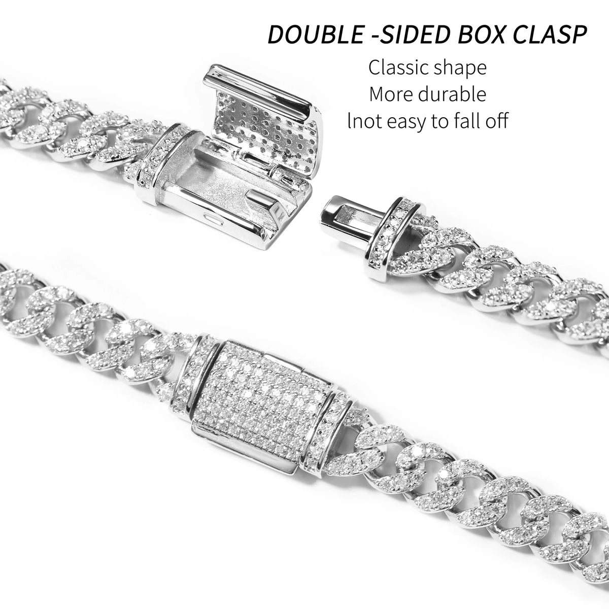 Uwin S925 Moissanite 6mm Cuban Chain Miami Sterling Silver Necklace for Women Bracelets Diamond Tester High Quality Fine Jewelry