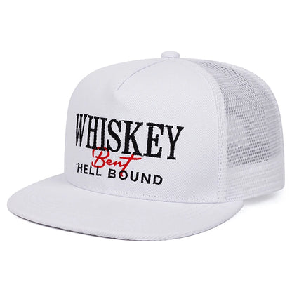 2025 Personalized New Flat Edge Hat letters Creative Embroidered Street HipHop Hat Outdoor Leisure Sunshade Baseball Hat Net Hat