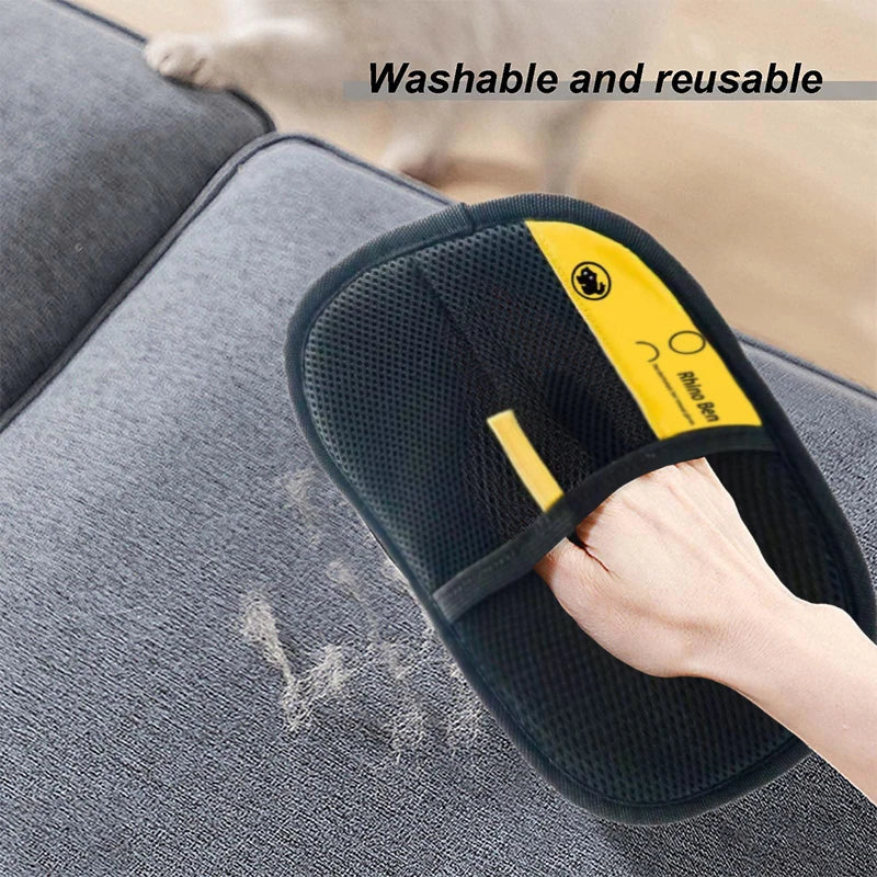 Pet Hair Removal Glove Upgraded Electrostatic Grooming Glove for Cat Dog Reusable Static Fur Remover Glove for Furniture Ca