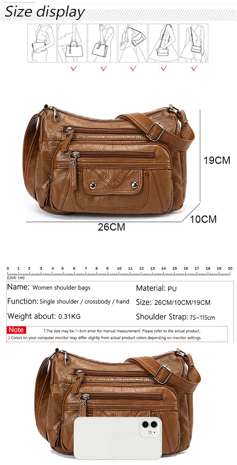 High Quality Leather Handbags Women Bags Luxury Brand Designer Shoulder Crossbody Hand Bags for Women 2024 Purses and Handbags