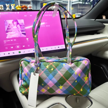 Brand Nylon Bowling Tote Bag Women Luxury Large Capacity Simple Versatile Shoulder Purse Ultralight Zipper Commuting Travel Bag