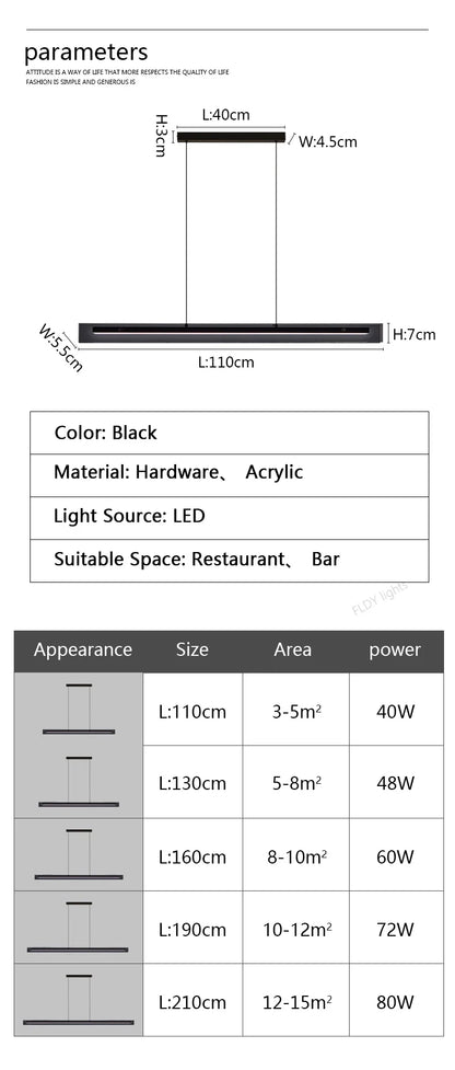LED Chandelier Pendant lights restaurant lights Nordic modern minimalist office long bar dining room chandeliers kitchen lamps