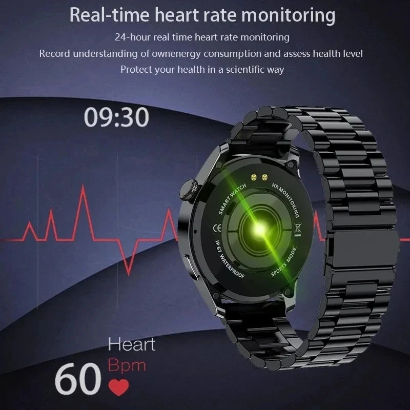 New Watch 5 Pro for Men Smart Watch Bluetooth Call Sports Fitness Men's Wristwatch Heart Rate Monitor Waterproof Smartwatch Hw12