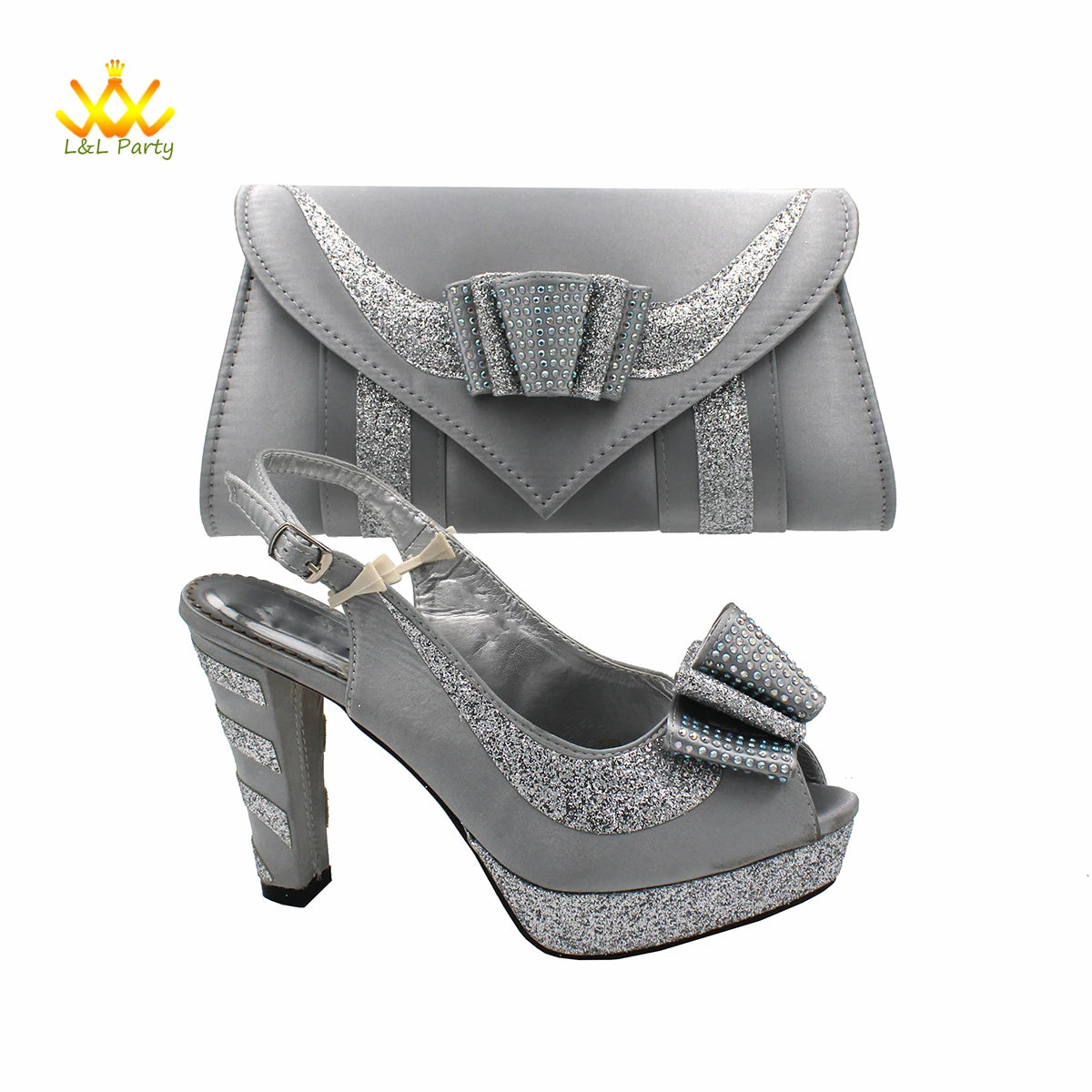 New Spring Autumn Super High Heels Shoes Matching Bag Set in Magenta Color For Nigerian Ladies Wedding Party