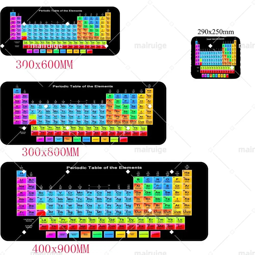Periodic table of elements Mouse Pad Gaming Mouse Pad Desk Mat HD Gamer Large XXL Mouse Pads PC Computer Carpet Long table mat