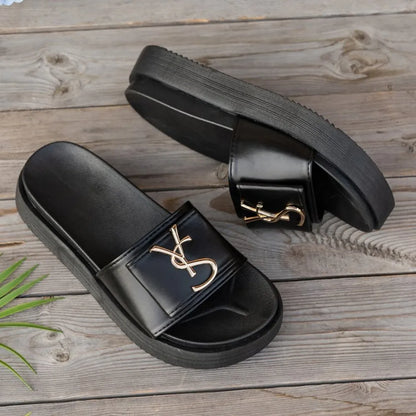 Slippers Luxury Shoes Women Platform Design Slides Fashion Letters Ladies Shoes Casual Slipper Outside Non-slip Slippers Sandals